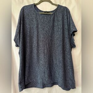 Cute blue heathered top, 3X